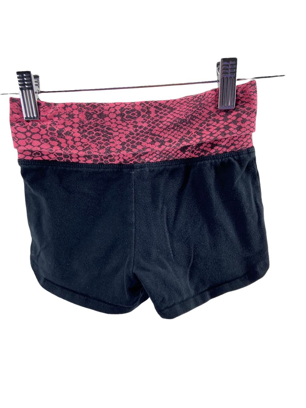 Total Girl Girls' Black Pink Snakeskin Print Yoga Shorts Youth Size Medium/5